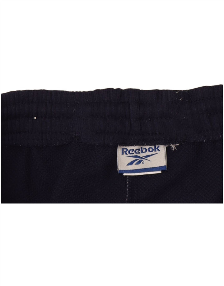 Calça de treino masculina Reebok Graphic grande poliéster azul marinho