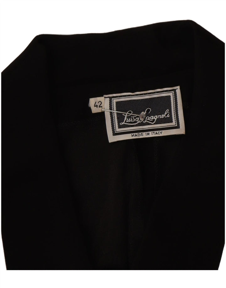 Vestido camisa feminino Luisa Spagnoli com gravata frontal IT 42 médio preto