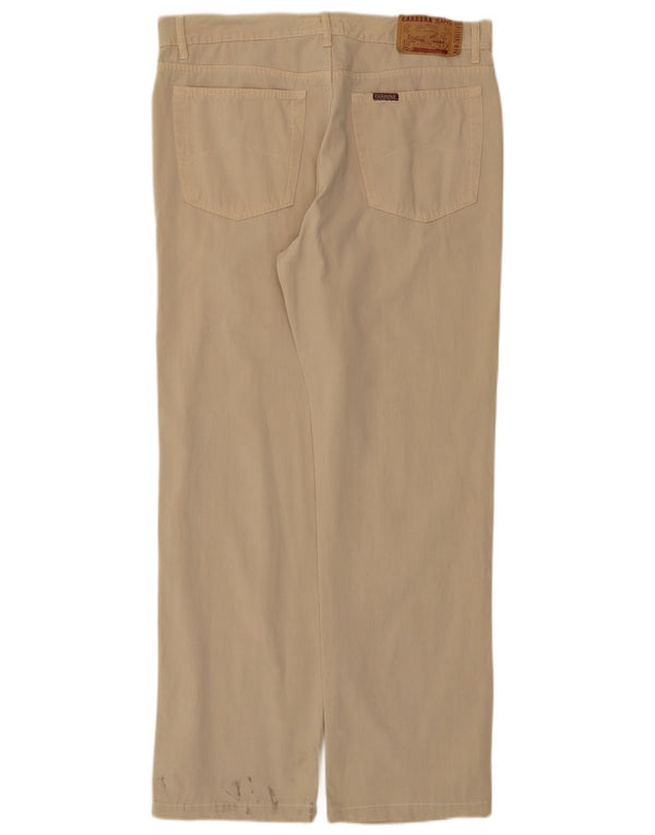Calça Carrera masculina reta casual IT 52 XL W34 L30 algodão bege