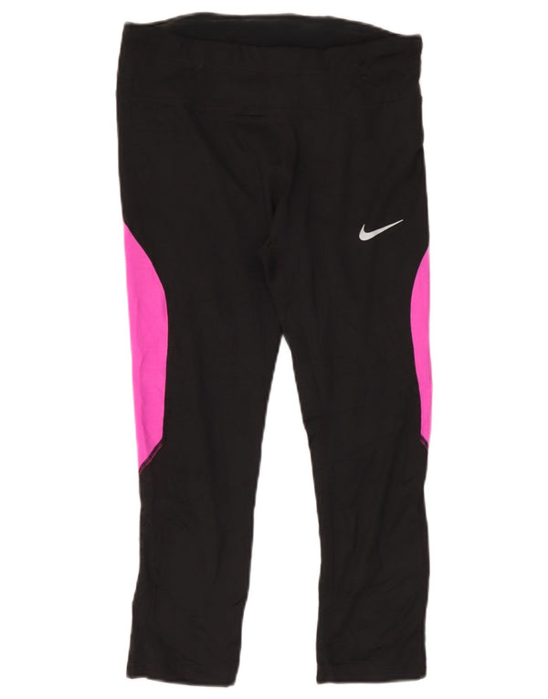 Leggings Nike Dri Fit UK 12 Médio Preto Colourblock Poliéster
