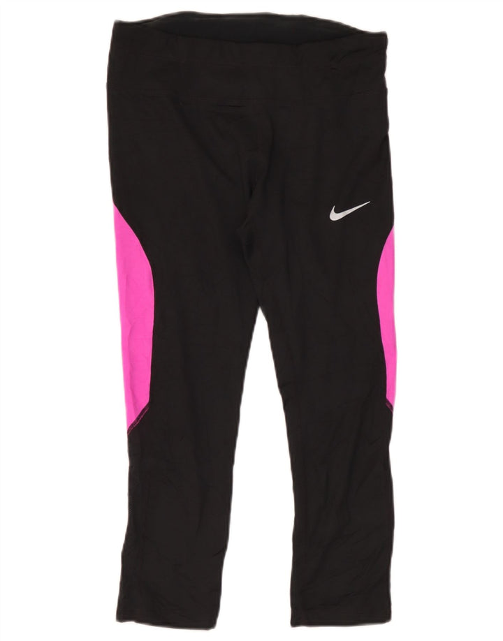 Leggings Nike Dri Fit UK 12 Médio Preto Colourblock Poliéster