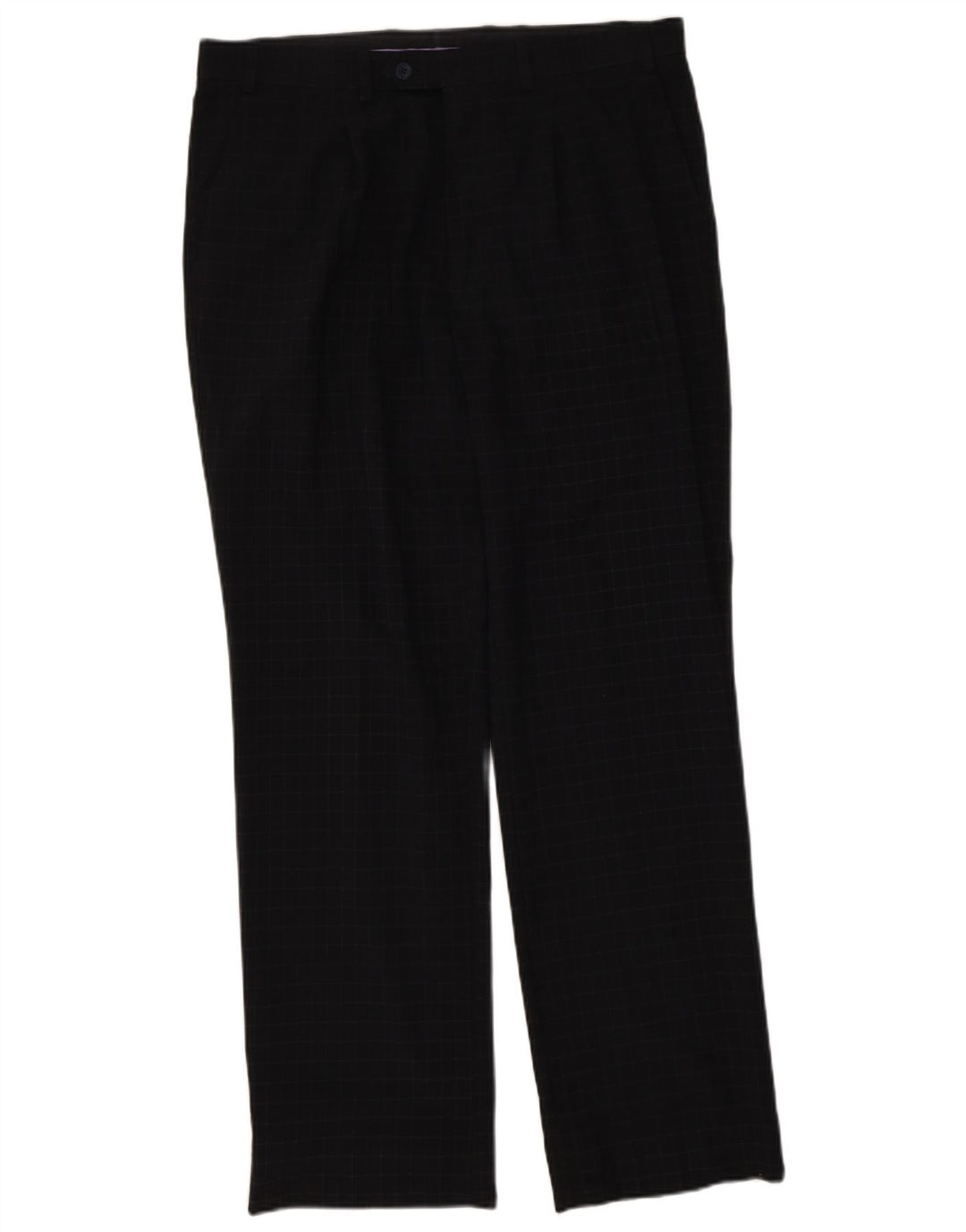Calça masculina Marks & Spencer Blue Harbor Straight Suit W36 L31 Navy Check