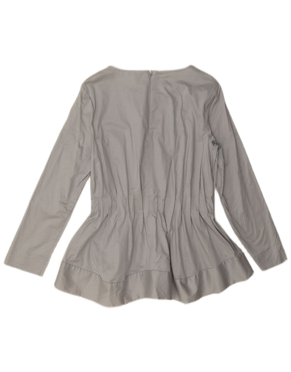 Blusa feminina de manga comprida Cos Top EU 38 algodão cinza médio