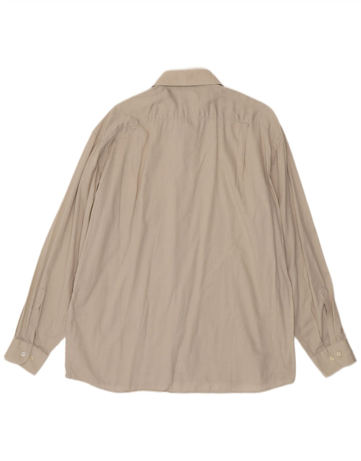 Camisa masculina Roccobarocco tamanho 18 45 2XL algodão bege