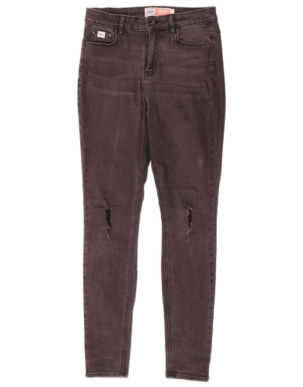 Calça jeans skinny feminina Superdry Sophia Distressed W28 L30 algodão cinza