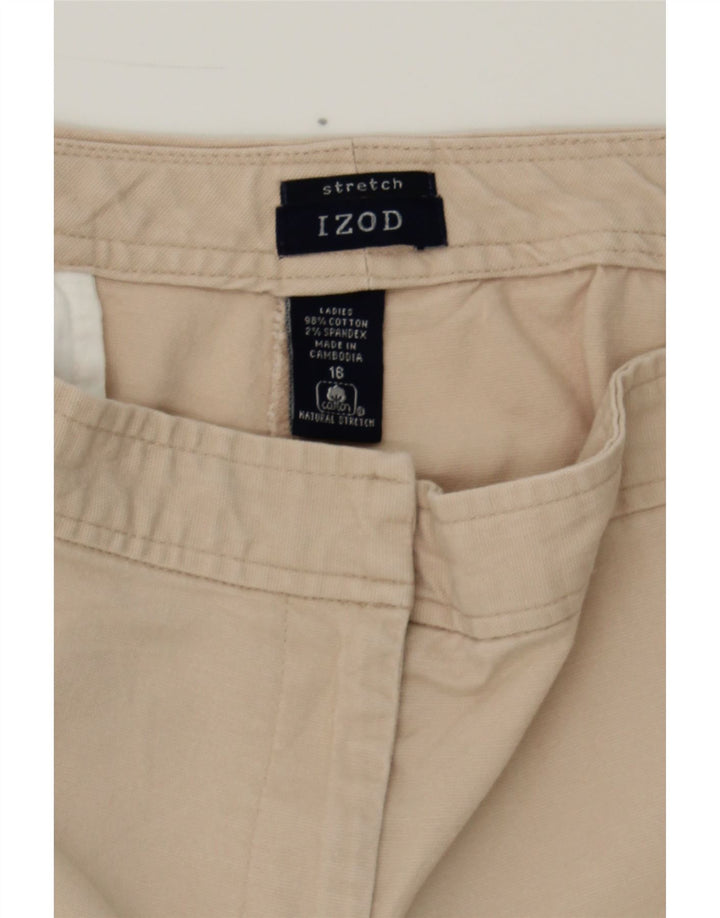 IZOD Womens Chino Shorts US 16 2XL W36 Beige Cotton Vintage Izod and Second-Hand Izod from Messina Hembry 