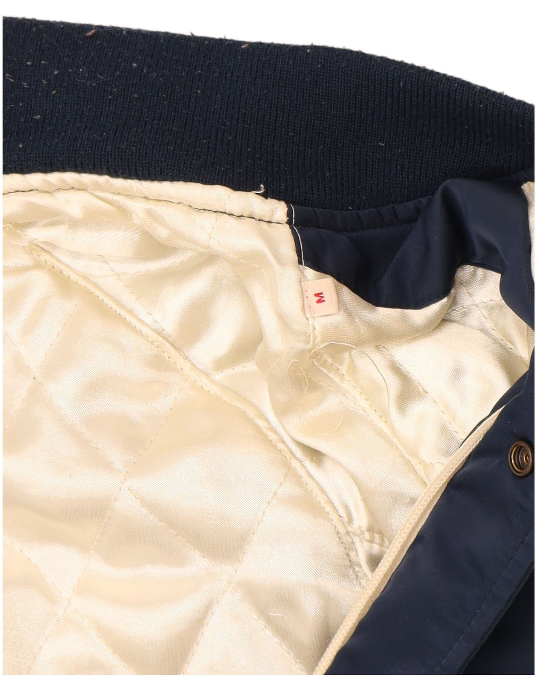 REPLAY Mens Graphic Varsity Jacket UK 38 Médio Azul Marinho Colorblock