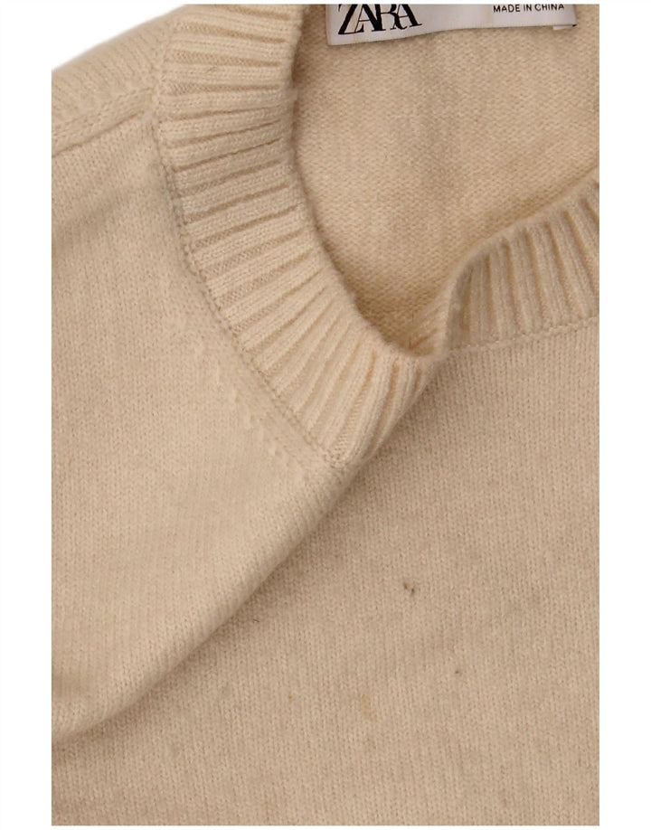 Zara Womens Crop Vest Regata Reino Unido 10 Pequeno Bege