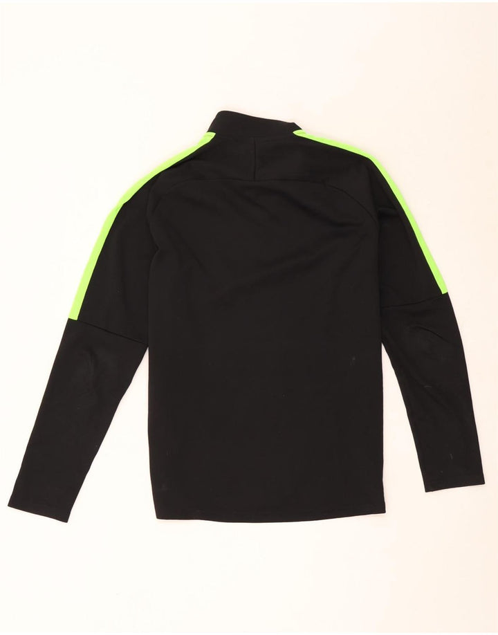 Nike Mens Dri Fit Zip Neck Pullover Treino Top Médio Preto Colourblock