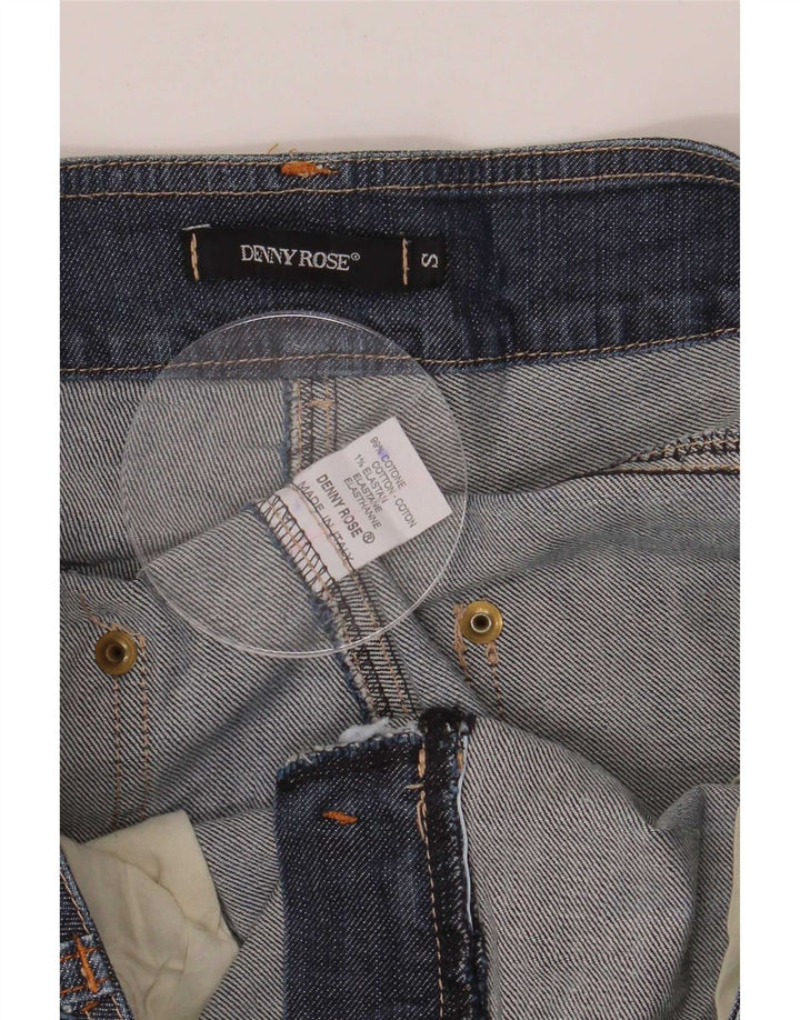 Shorts jeans feminino Denny Rose pequeno W30 algodão azul