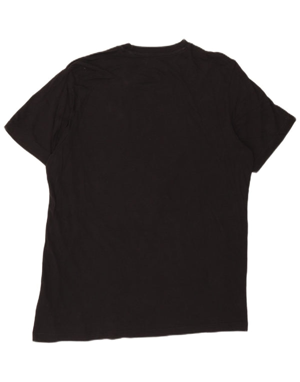 Adidas Mens Graphic T-Shirt Top XL Algodão Preto