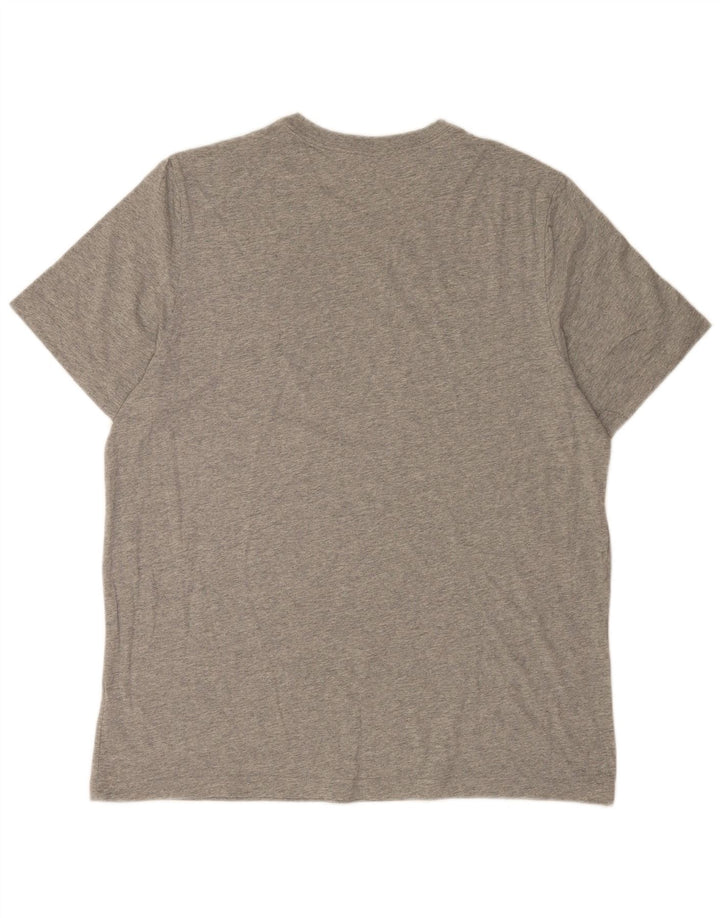 Camiseta masculina Nike Top XL cinza manchado de algodão