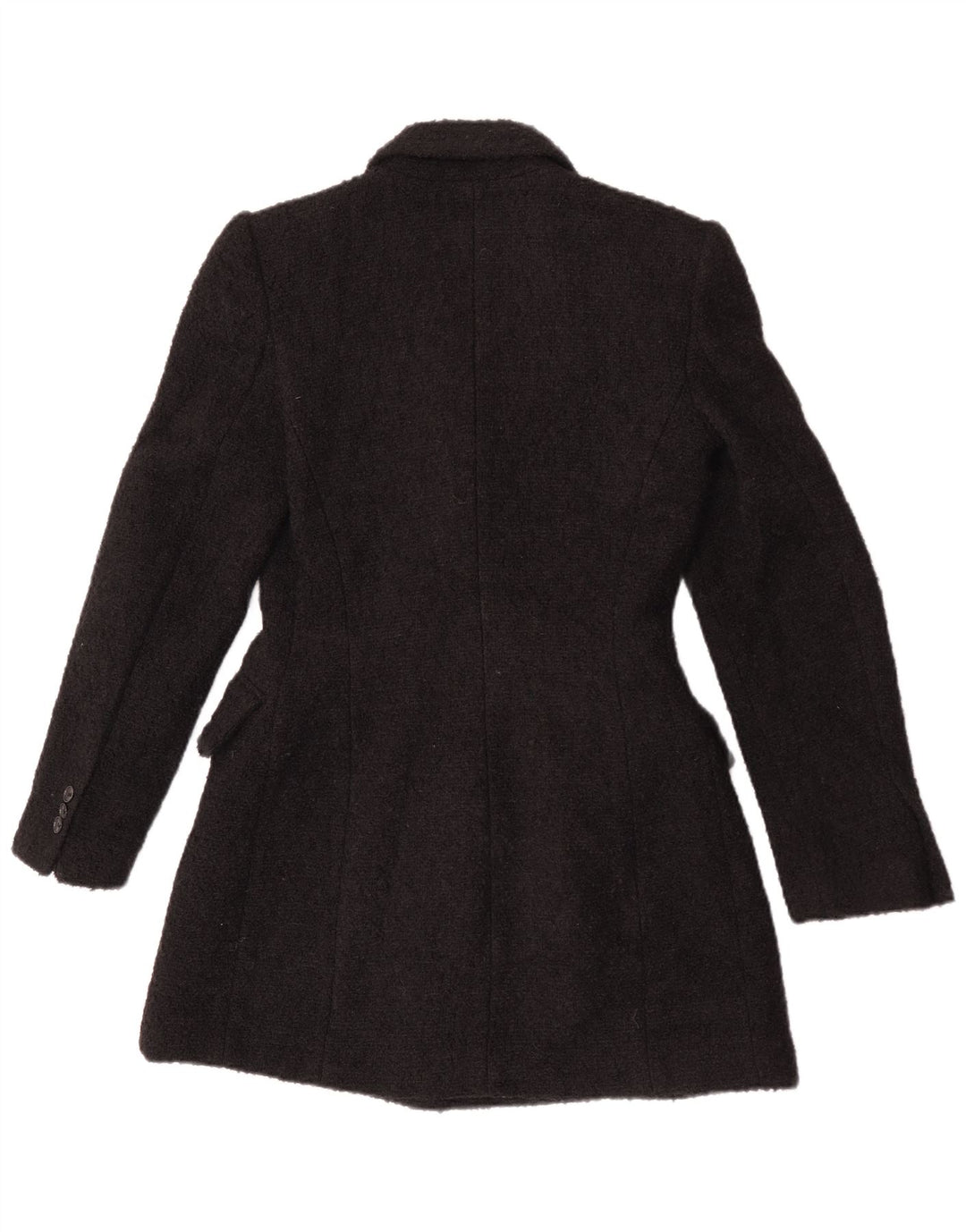 Jaqueta blazer feminina Zara Longline Double Breasted Reino Unido 10 pequena preta