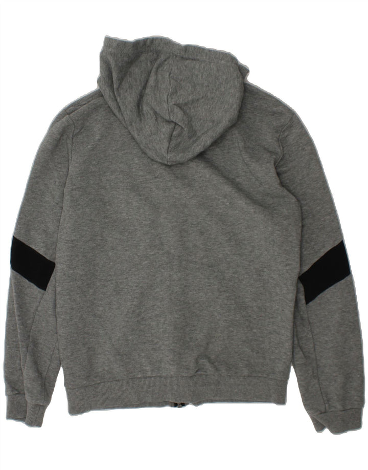 PUMA Boys Graphic Zip Hoodie Sweater 11-12 Years Large Grey Colourblock Vintage Puma and Second-Hand Puma from Messina Hembry 