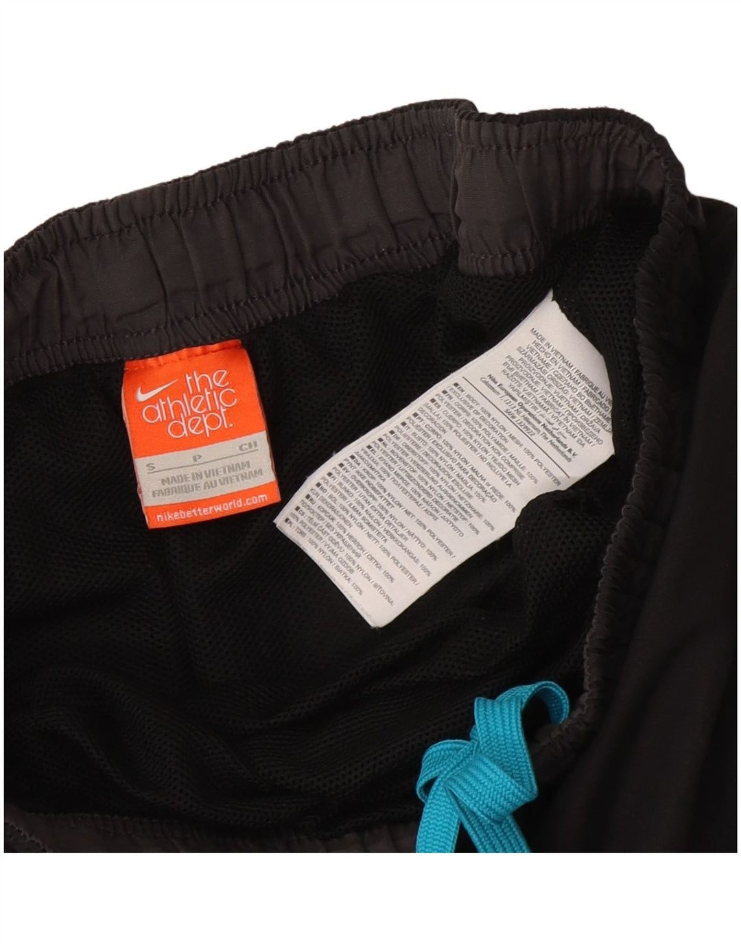 Shorts esportivos gráficos masculinos Nike pequenos pretos de nylon