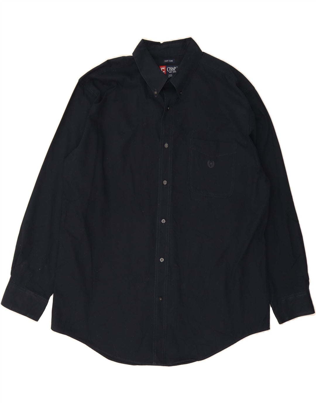 CHAPS Mens Big & Tall Shirt XL Navy Blue Cotton Vintage Chaps and Second-Hand Chaps from Messina Hembry 