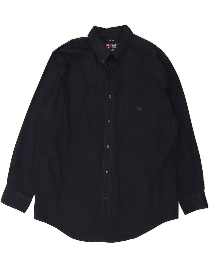 CHAPS Mens Big & Tall Shirt XL Navy Blue Cotton Vintage Chaps and Second-Hand Chaps from Messina Hembry 