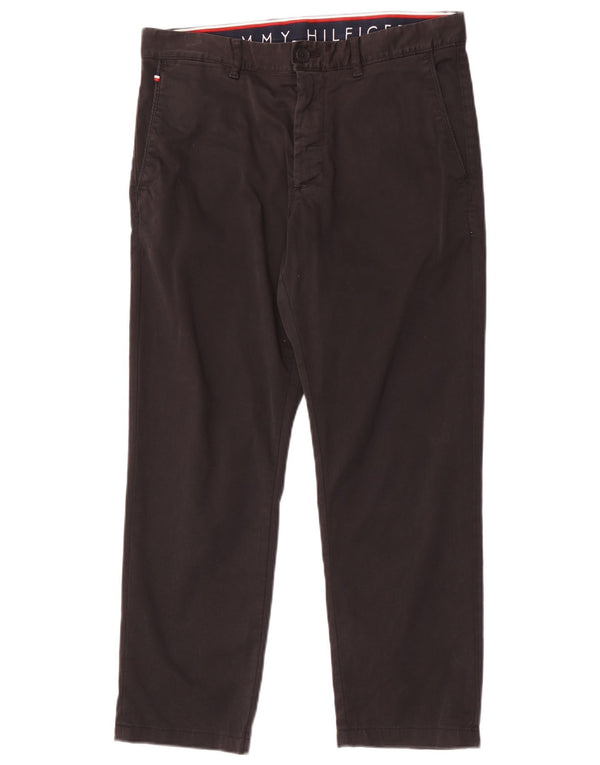 Tommy Hilfiger Calça Chino Masculina Reta W30 L26 Algodão Preto