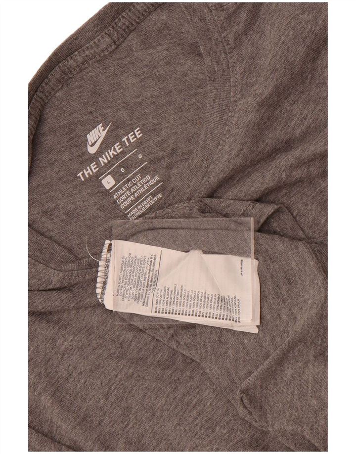 Camiseta Nike Masculina Athletic Cut Graphic Top Grande Algodão Cinza