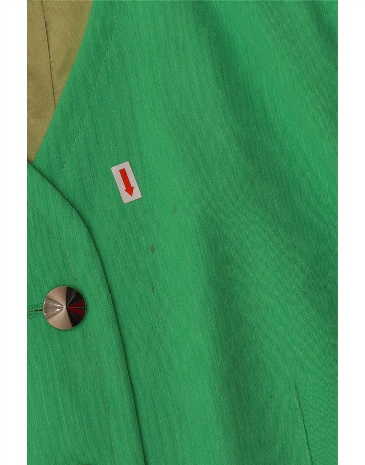 Jaqueta blazer feminina de 5 botões Michael H. Reino Unido 14 verde médio clássico