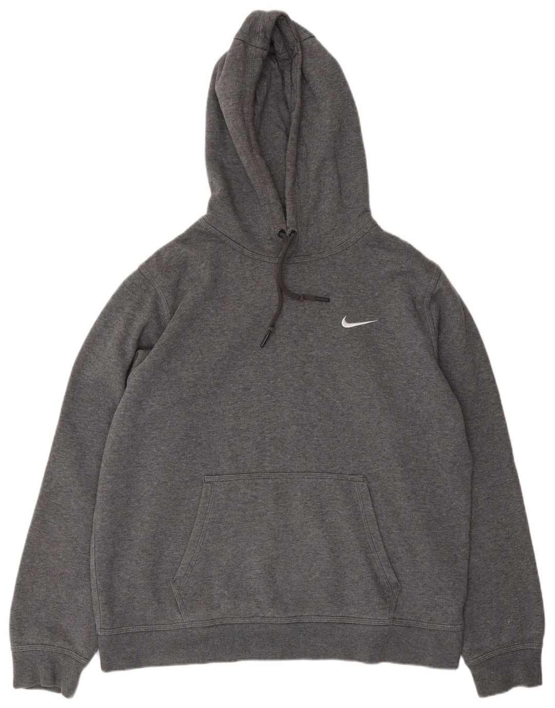 NIKE Mens Hoodie Jumper Grande Algodão Cinza