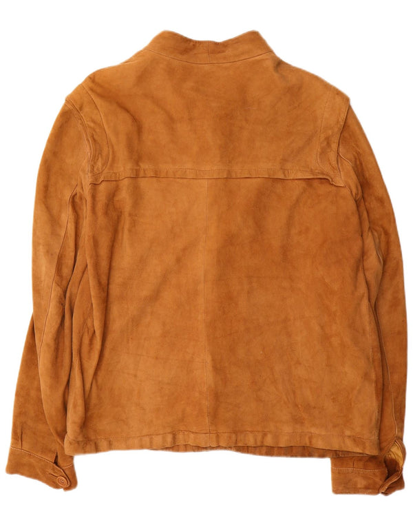 Jaqueta masculina de camurça VINTAGE IT 50 grande couro marrom