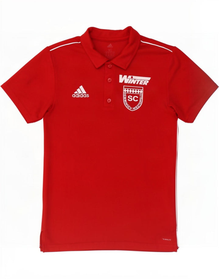 Adidas Mens Climalite Graphic Polo Shirt XS Vermelho
