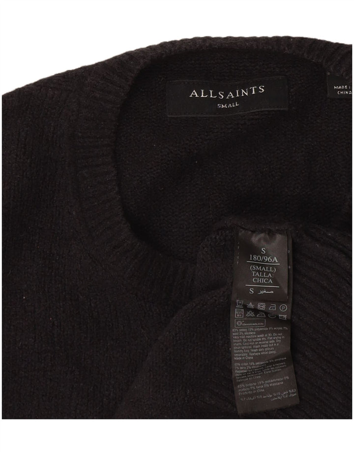 Suéter masculino All Saints com gola redonda, pequeno algodão azul marinho