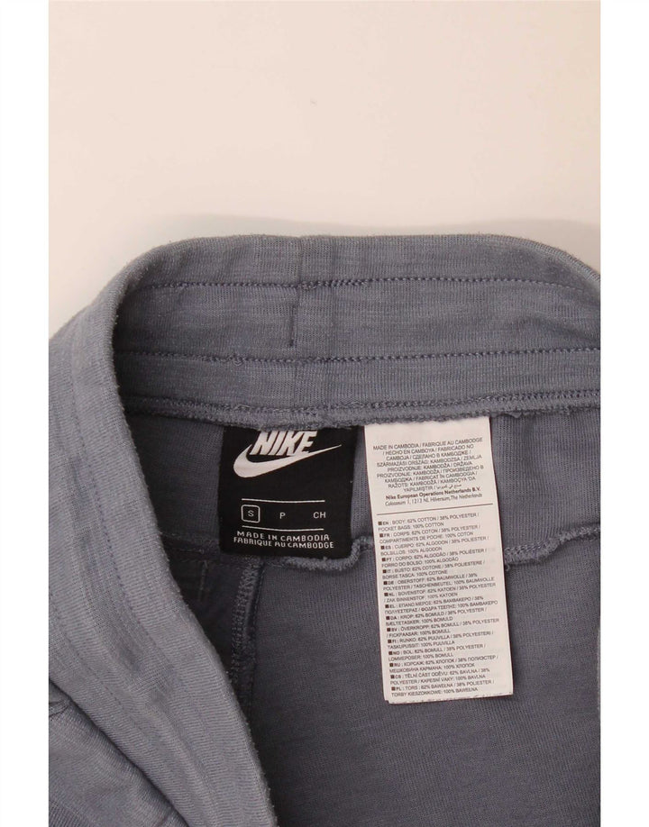 Shorts esportivos masculinos Nike pequenos algodão manchado azul marinho