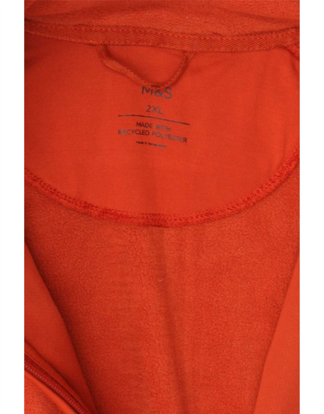 Jaqueta de lã masculina Marks & Spencer UK 44 2XL poliéster laranja