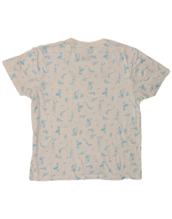 Camiseta gráfica masculina HURLEY Top médio algodão branco