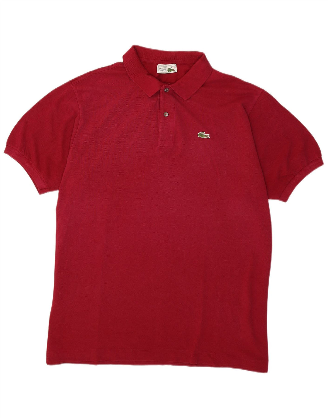 Camisa polo masculina Lacoste tamanho 6 XL algodão vermelho