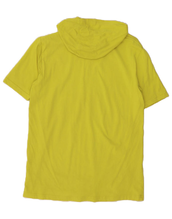 Camiseta ADIDAS Meninos com Capuz Gráfico Top 14-15 Anos Grande Algodão Amarelo