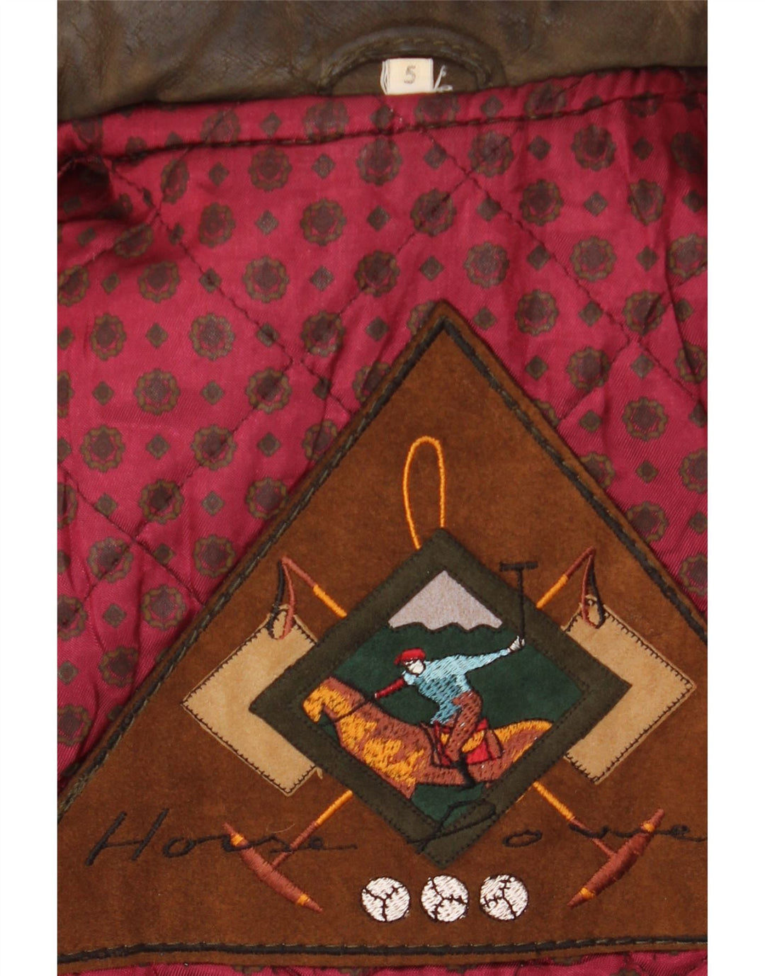 Jaqueta de couro de malha masculina vintage UK 42 XL cáqui Colourblock clássico