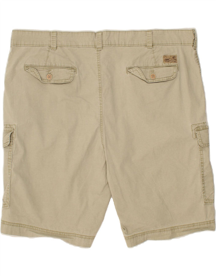 IZOD Mens Salt Water Cargo Shorts W42 2XL Brown Cotton Vintage Izod and Second-Hand Izod from Messina Hembry 