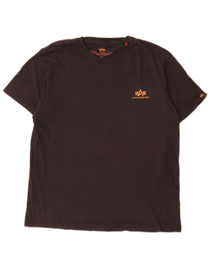 Camiseta masculina Alpha Industries grande preta