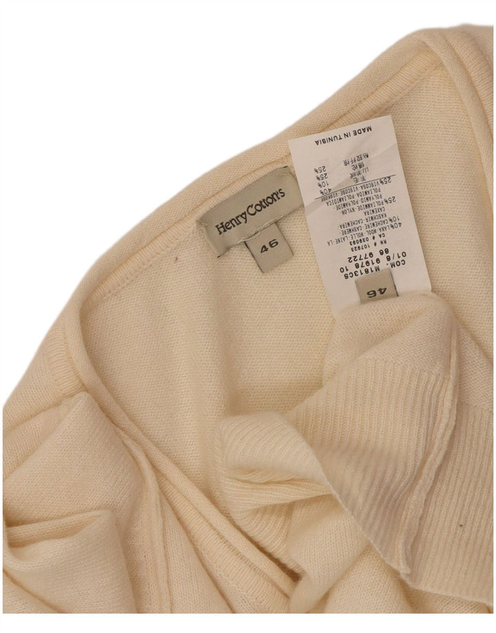 Suéter feminino Henry Cottons com decote em V IT 46 grande off white