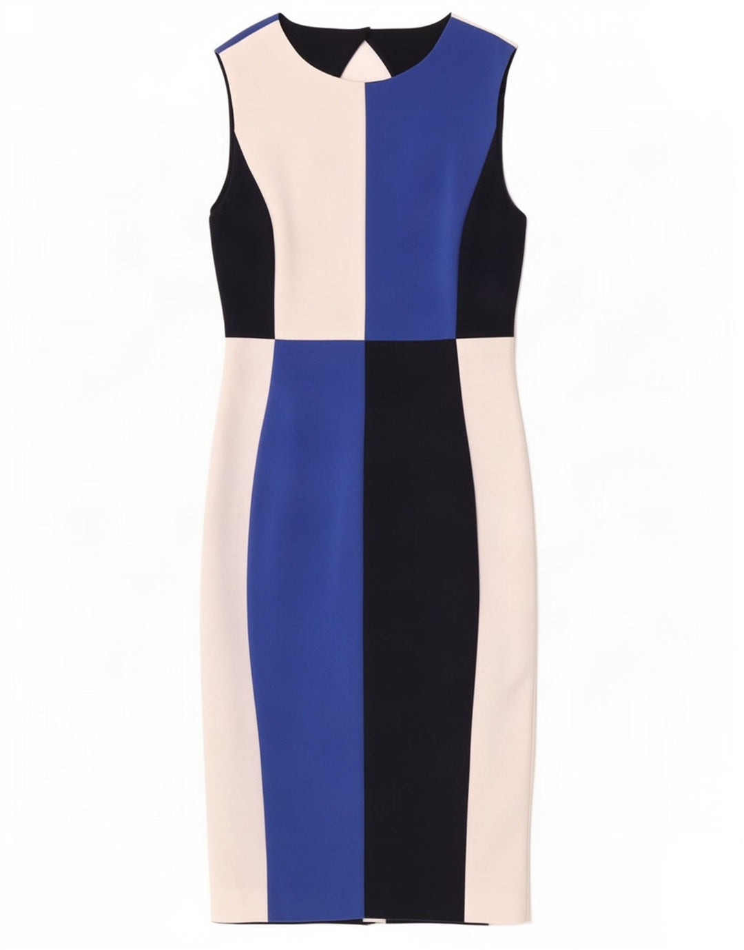 Vestido bainha feminino Marks & Spencer UK 8 pequeno bloco colorido multicolorido