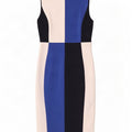 Vestido bainha feminino Marks & Spencer UK 8 pequeno bloco colorido multicolorido