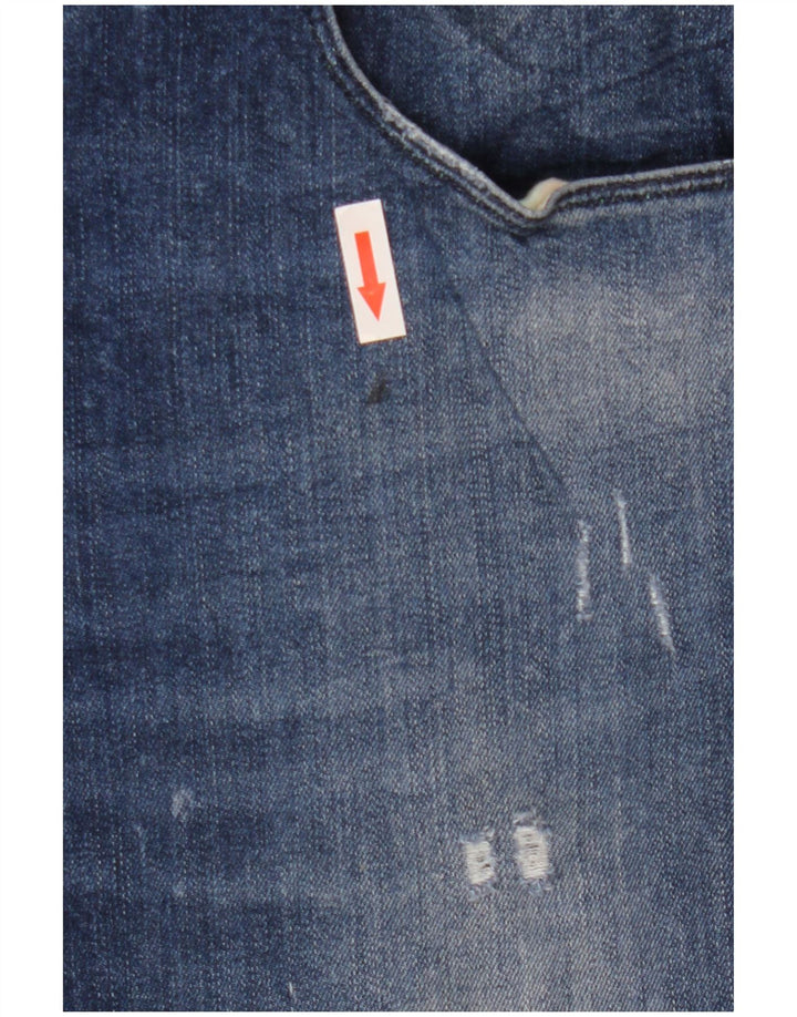 Guess Calça jeans masculina desgastada W32 L33 azul viscose