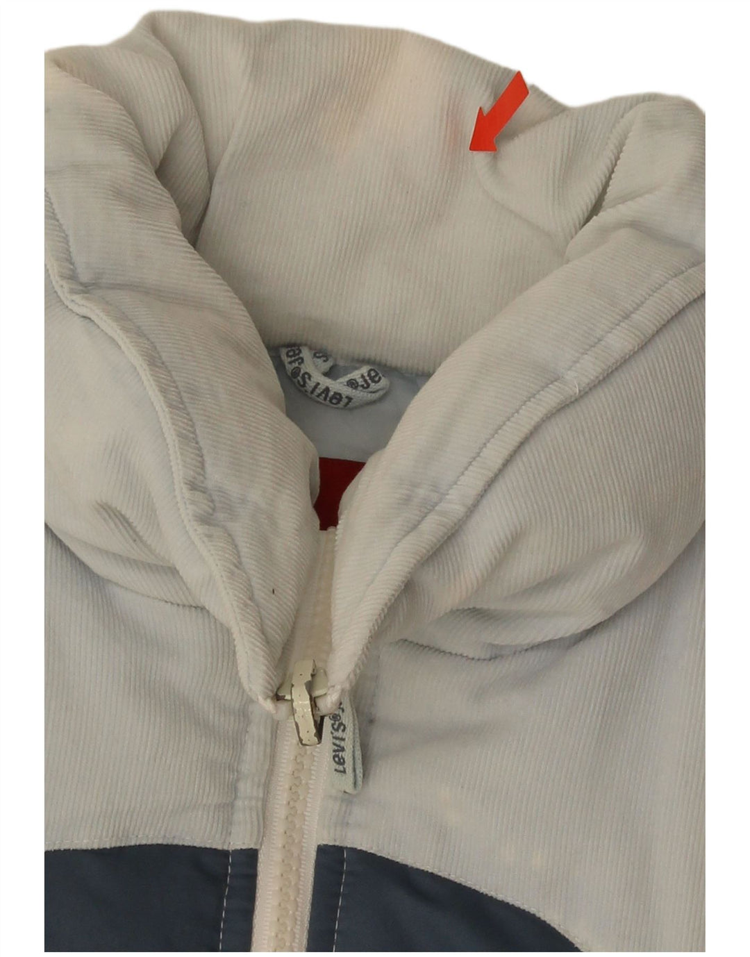 Jaqueta acolchoada feminina Levi's UK 6 XS branco colorblock poliéster