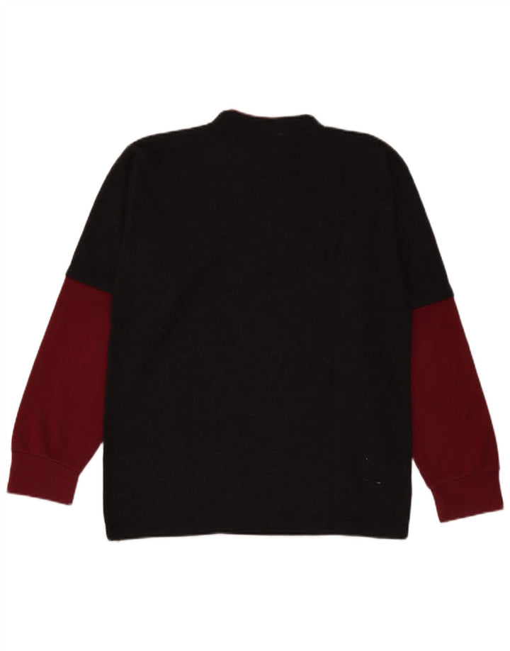 Suéter masculino Richmond com gola redonda e gola redonda médio preto colorblock