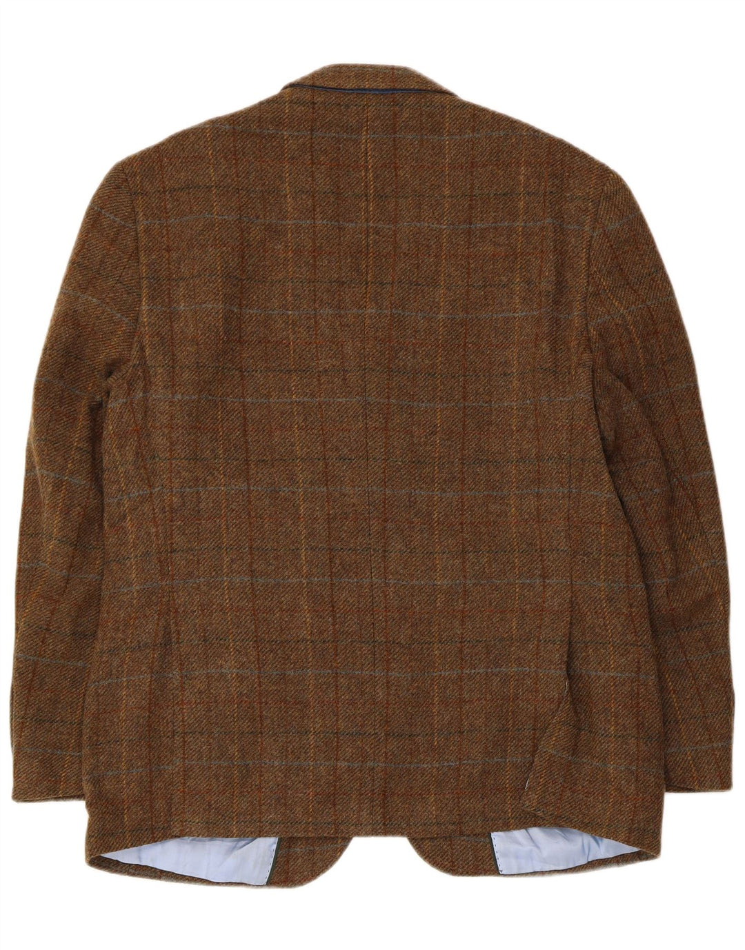 Jaqueta blazer masculina de 2 botões Marks & Spencer UK 42 XL marrom xadrez