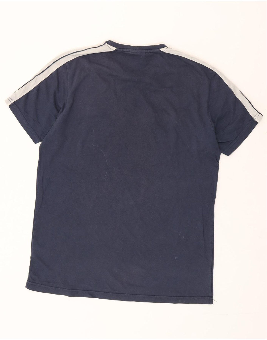Camiseta masculina ELLESSE Top médio azul marinho algodão colorblock