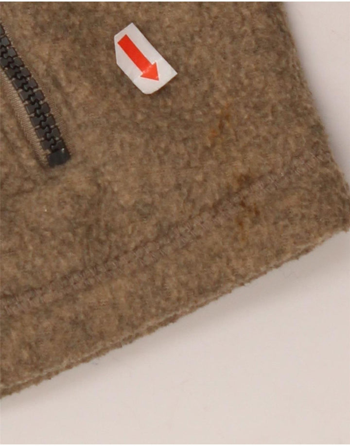 Jaqueta de lã feminina EDDIE BAUER UK 14 poliéster marrom médio