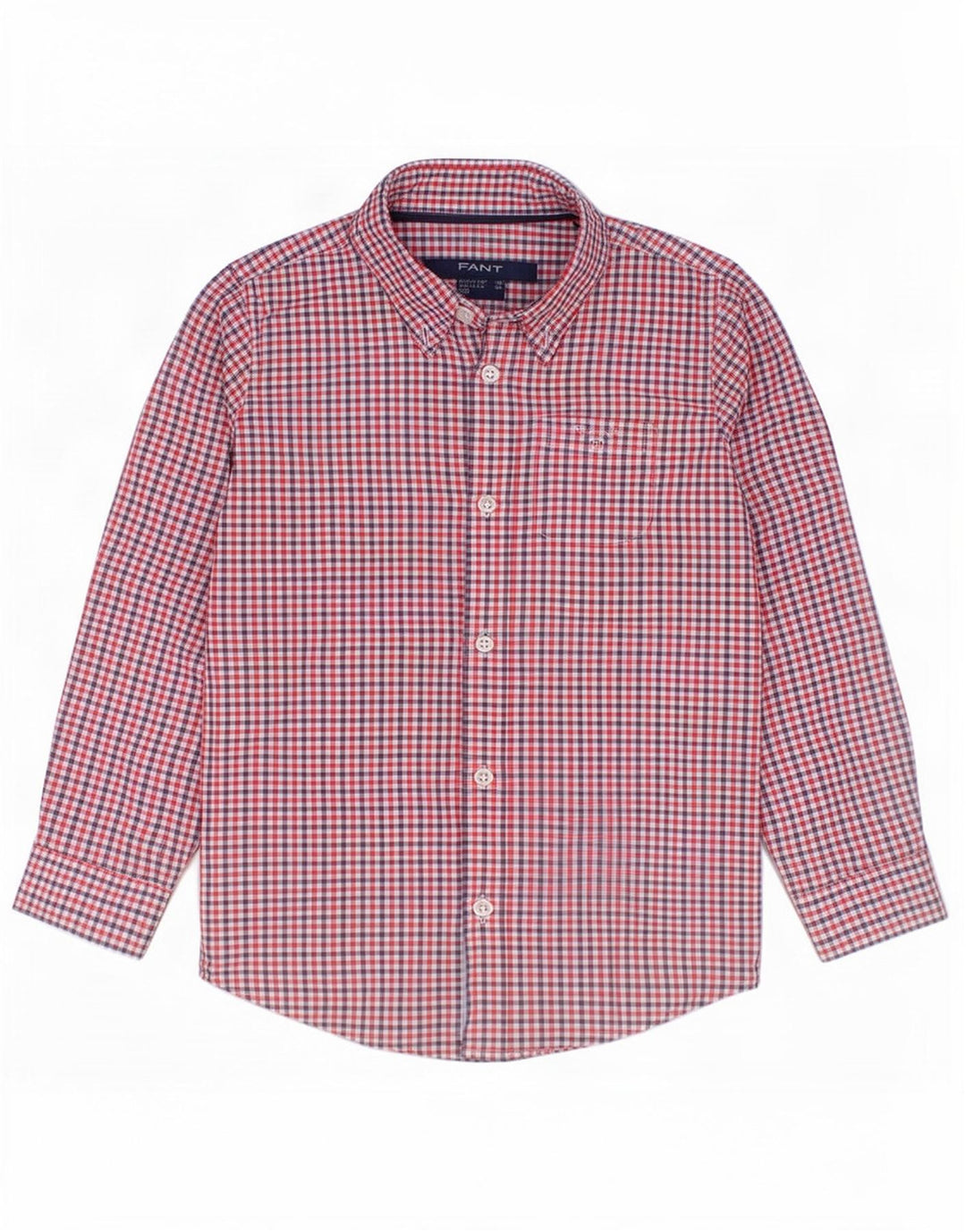 Camisa Gant para meninos de 3 a 6 meses de algodão vermelho guingão