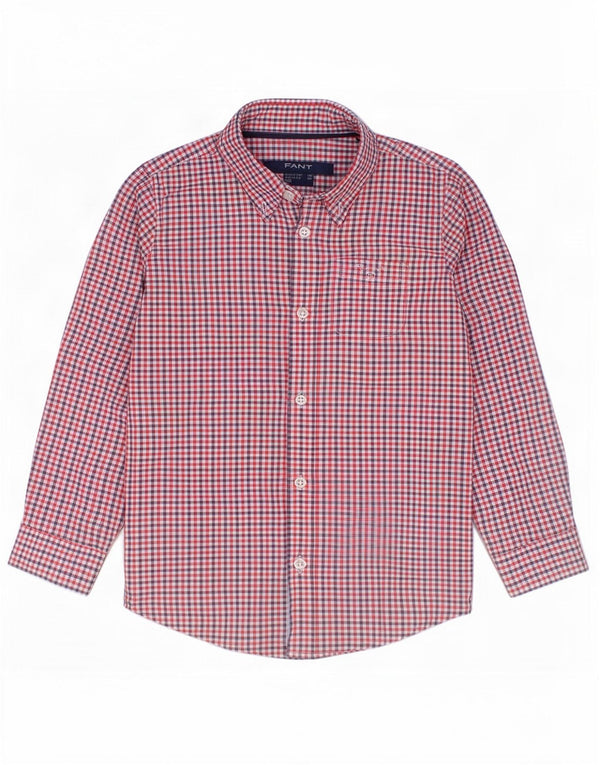 Camisa Gant para meninos de 3 a 6 meses de algodão vermelho guingão