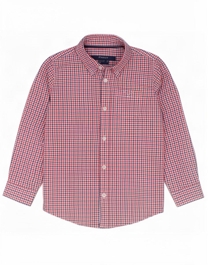 Camisa Gant para meninos de 3 a 6 meses de algodão vermelho guingão