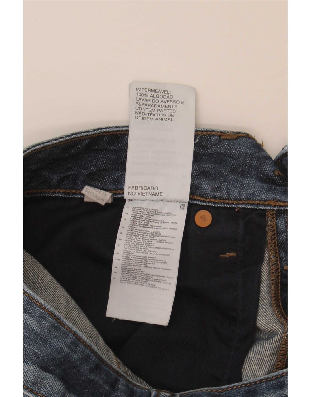 Jeans cônicos masculinos G-Star W30 L32 algodão azul