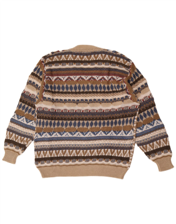 Suéter masculino Sevres com decote em V IT 50 médio multicolorido geométrico